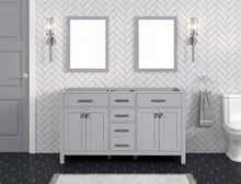 Load image into Gallery viewer, London 71.5 Inch Double Bathroom Vanity in Metal Gray - Bathroom Vanities Outlet