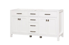 Load image into Gallery viewer, London 59.5 Inch- Double Bathroom Vanity in Bright White - Bathroom Vanities Outlet