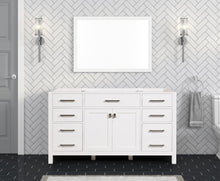 Load image into Gallery viewer, London 59.5 Inch Single Bathroom Vanity in Bright White - Bathroom Vanities Outlet