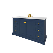 Load image into Gallery viewer, Marietta 59.5 inch Single Bathroom Vanity in Blue- Cabinet Only - Bathroom Vanities Outlet