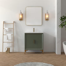 Load image into Gallery viewer, Oxford 29.5 Inch Bathroom Vanity in Sage Green - Bathroom Vanities Outlet