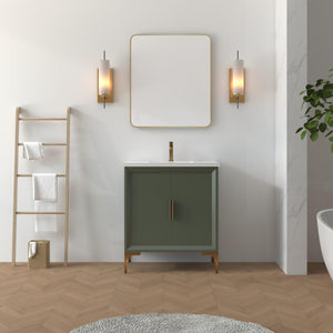 Oxford 29.5 Inch Bathroom Vanity in Sage Green - Bathroom Vanities Outlet