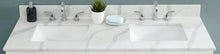 Load image into Gallery viewer, 73&quot; Calacatta White Quartz Top - add on Renovate for Less Outlet