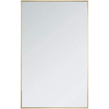 Load image into Gallery viewer, Elegant Decor Metal frame rectangle mirror 30 inch in Brass Elegant Decor