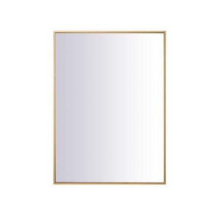 Elegant Decor 27 x 36 inch Brass Mirror - MR42736BR - Bathroom Vanities Outlet