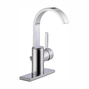 Delta Mandolin Single Hole Single-Handle Bathroom Faucet in Chrome, Grey - Bathroom Vanities Outlet