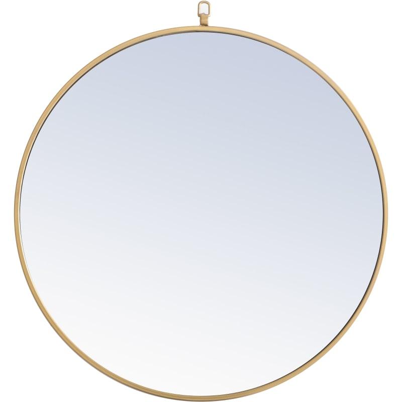Round Mirror 28 inch Brass finish Elegant Decor